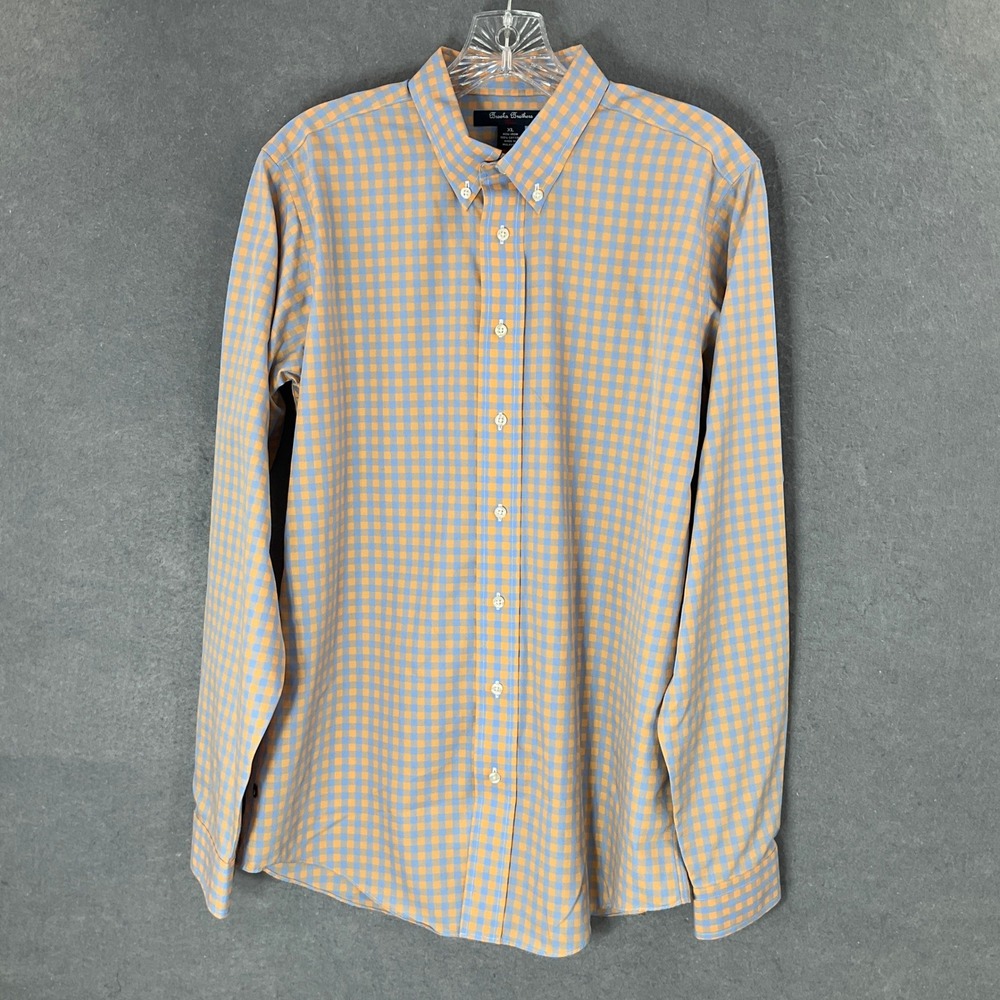 Brooks Brothers‎ Non-Iron Button Down Gingham Check Casual Dress Shirt Sz XL